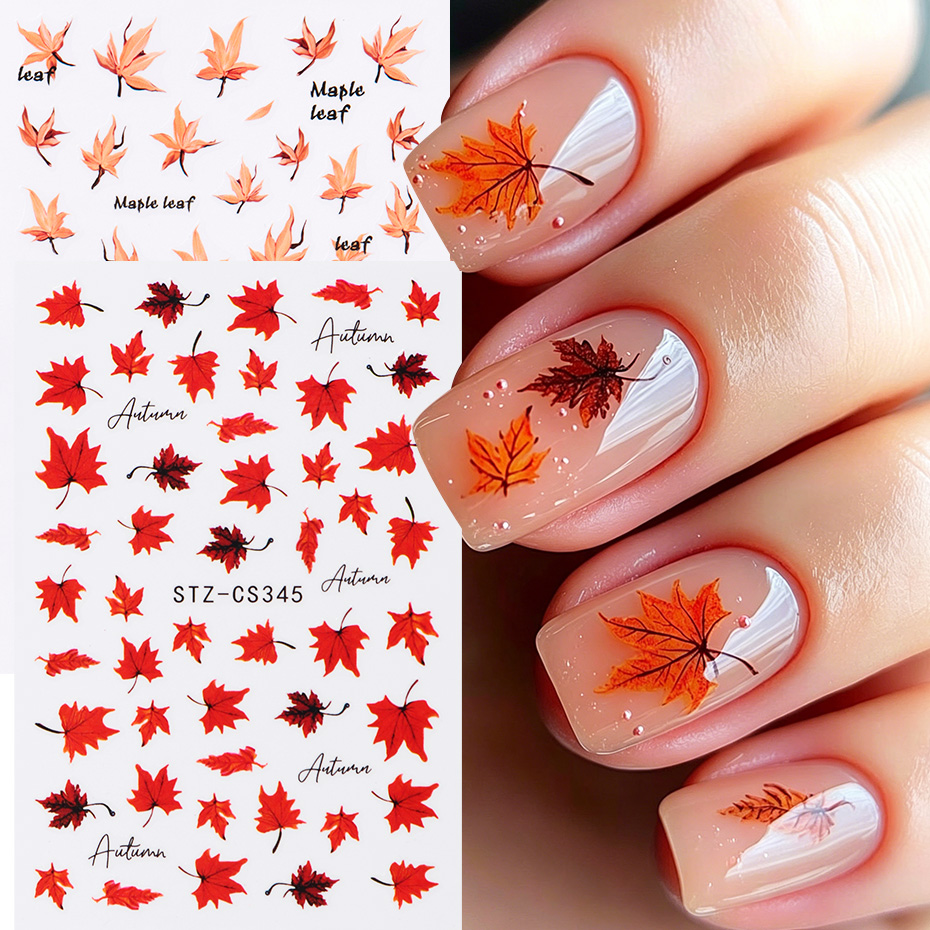 Nail Art Orange - 2 szt. Naklejki na paznokcie z