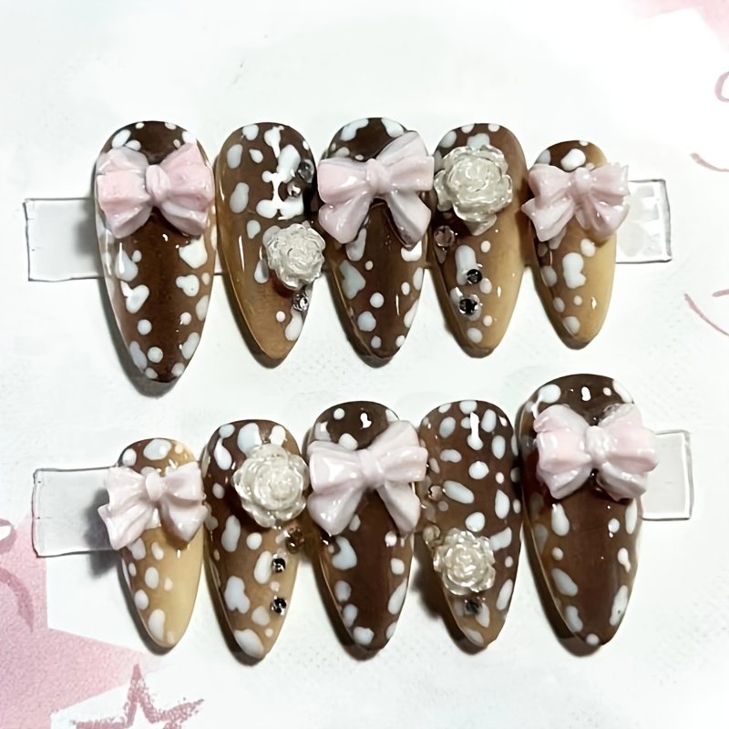 Nail Art Press On - 10 sztuk – sztuczne paznokcie w