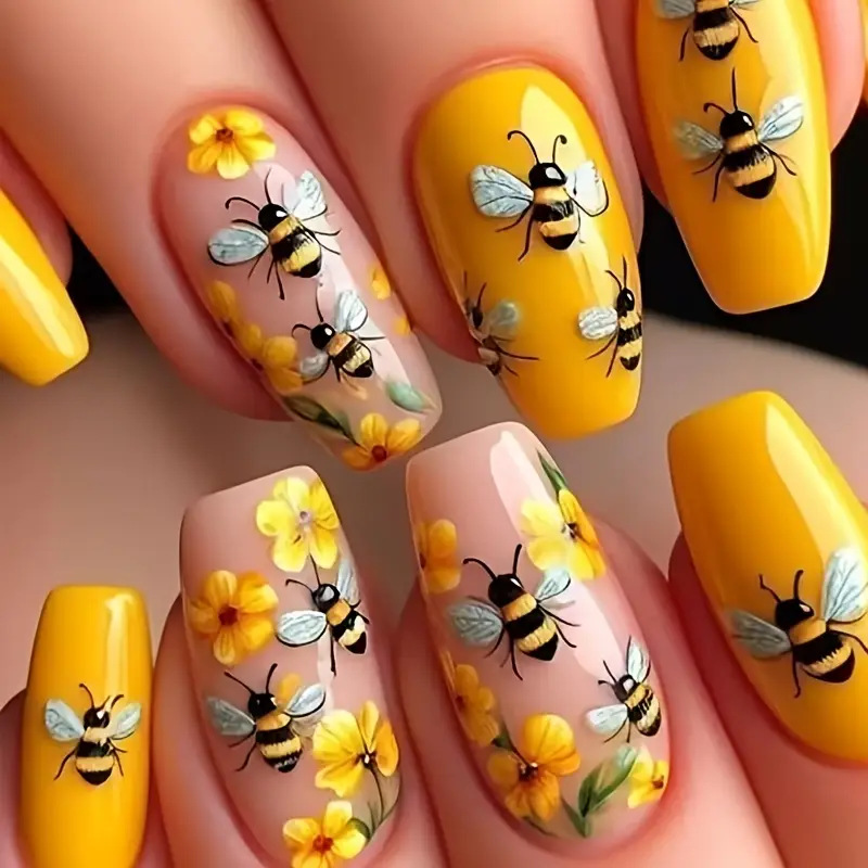 24szt/zestaw Średnio długie sz – Nail Art Press On recenzja i cena