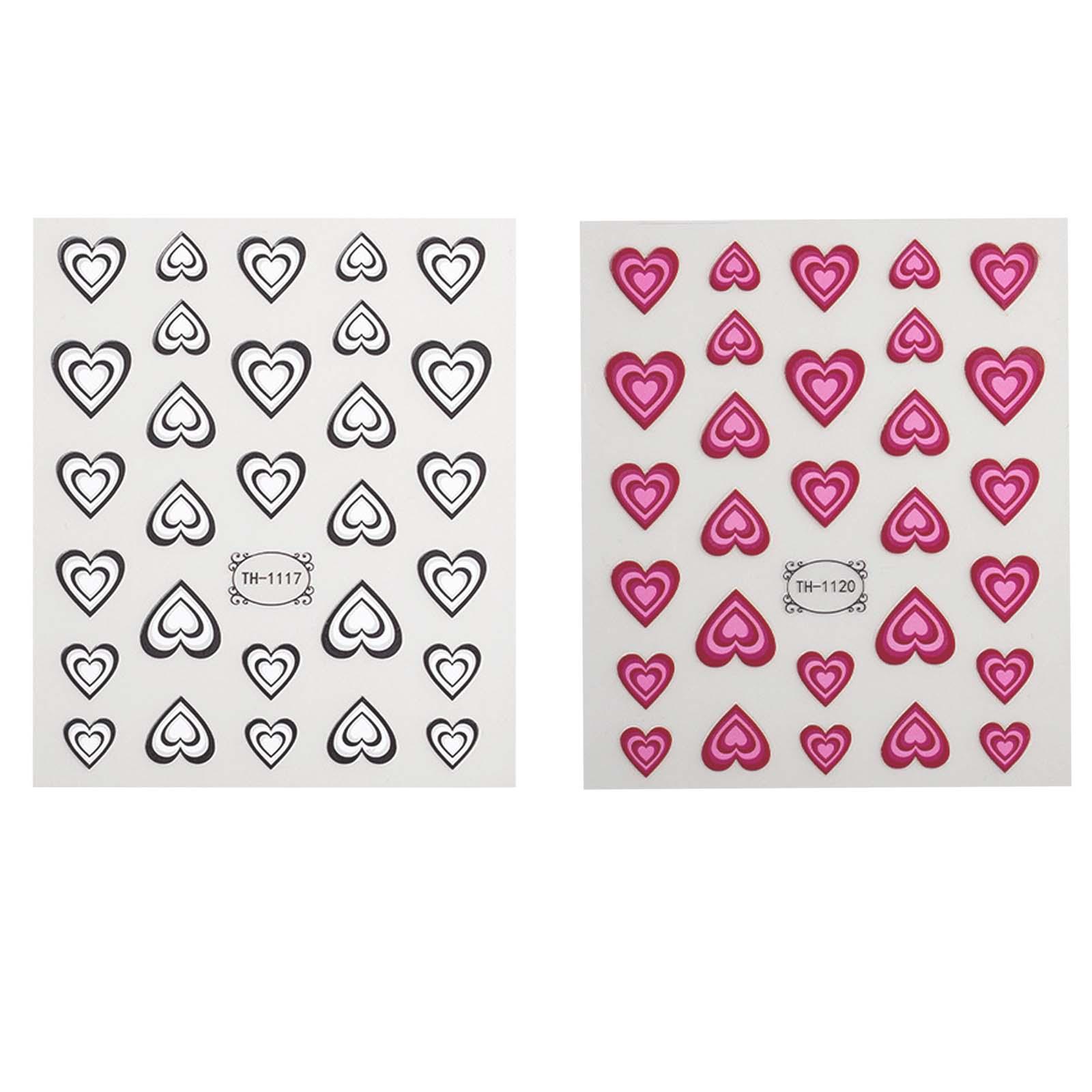 Naklejki 3D w kształcie serca  – Nail Art Valentines Day recenzja i cena
