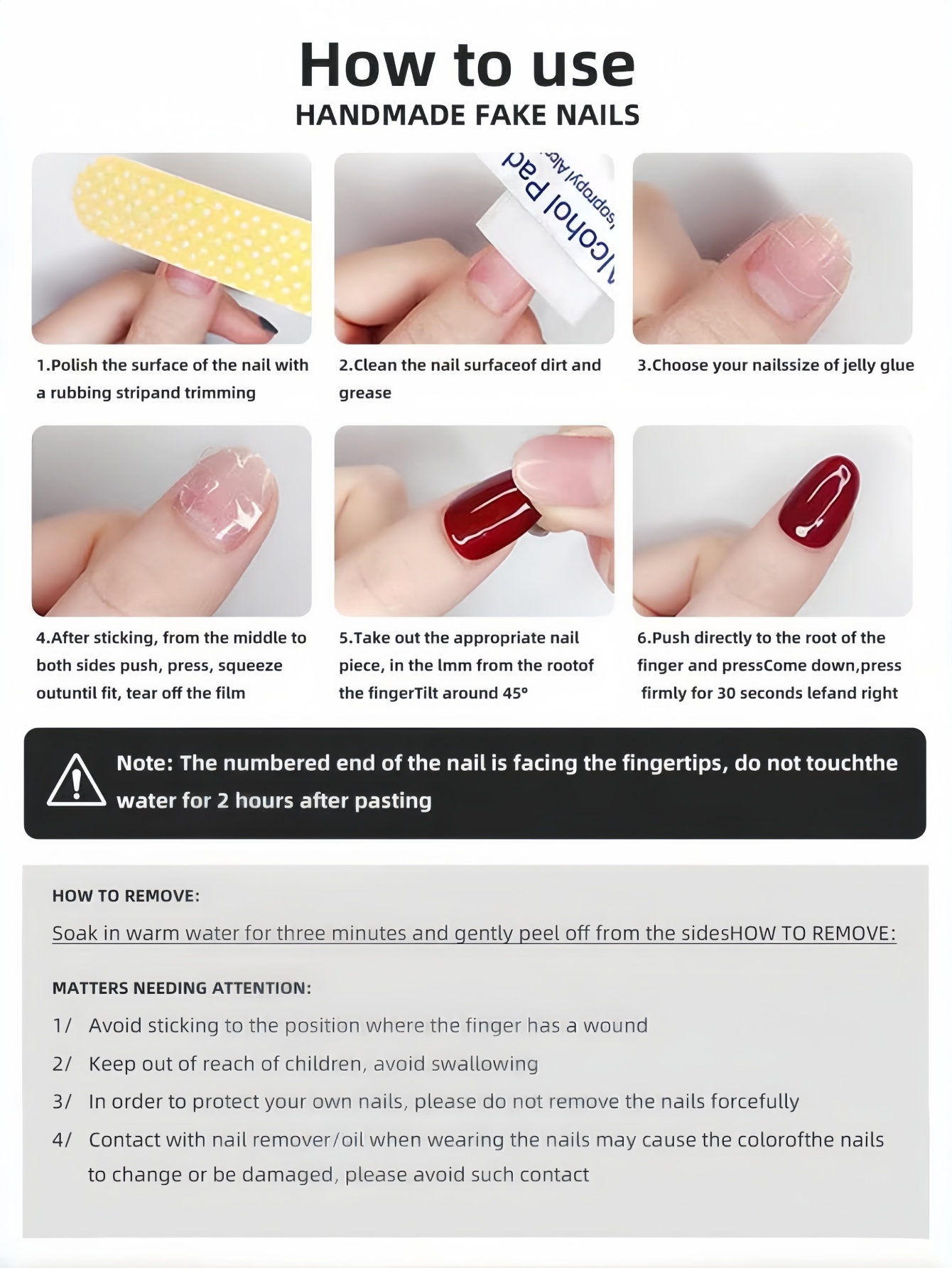Zestaw 10 sztuk wielorazowych, – Nail Art Press On recenzja i cena
